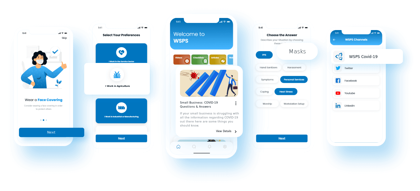 An App to Prevent COVID at Workplace