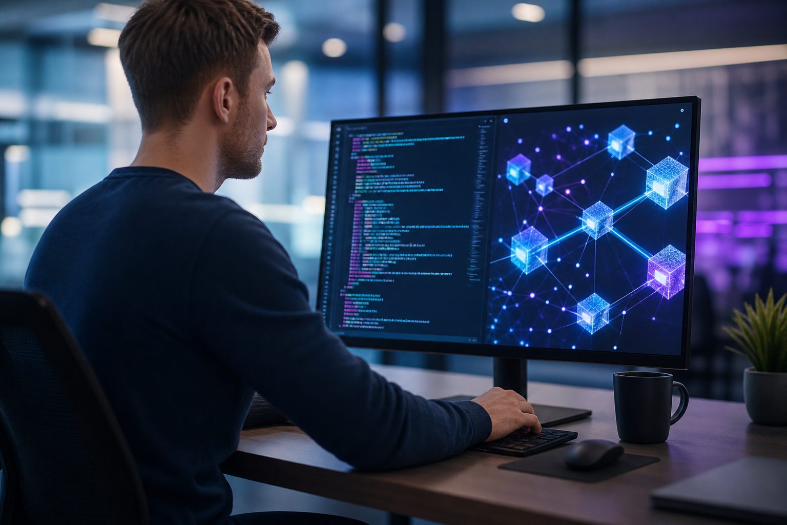 Blockchain developer building a decentralized app and smart contracts At OSDY LLC