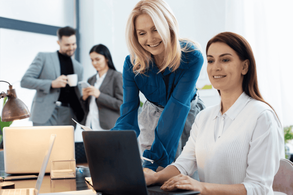 team delivering IT services and technology