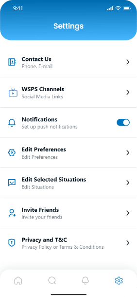 setting ui wsps