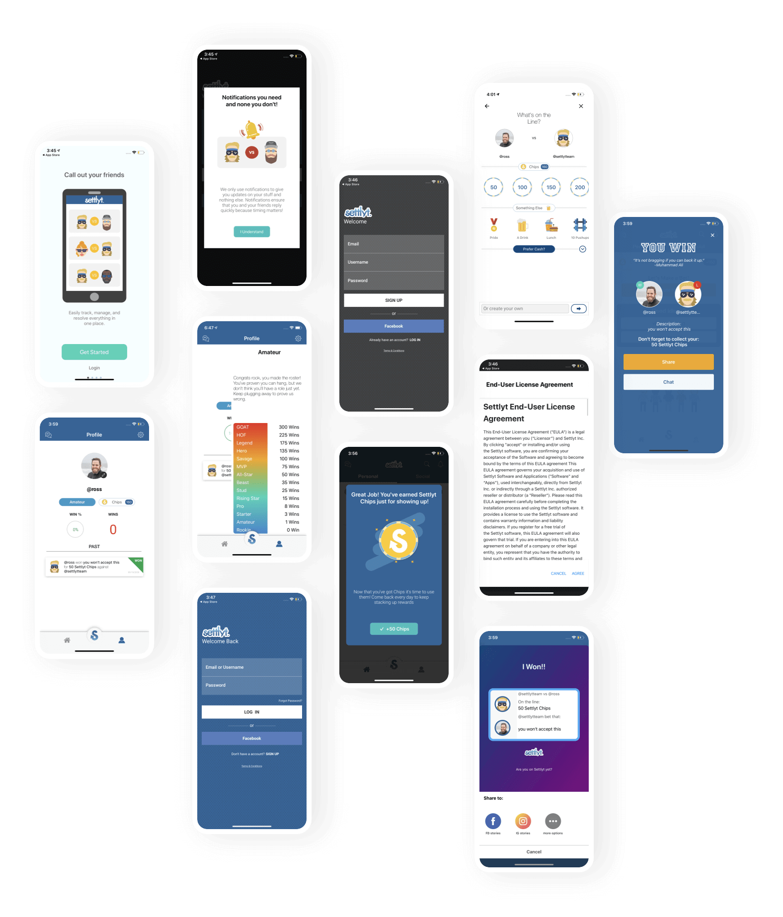 settlyt user interface overview