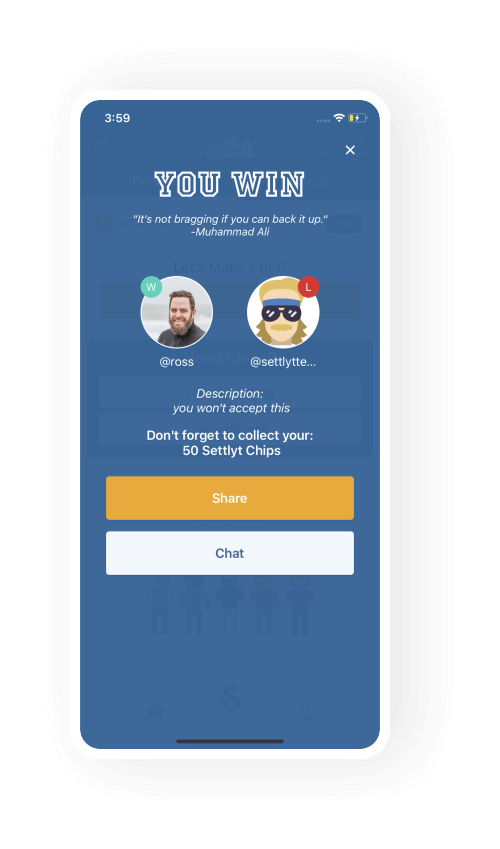 settlyt winner screen