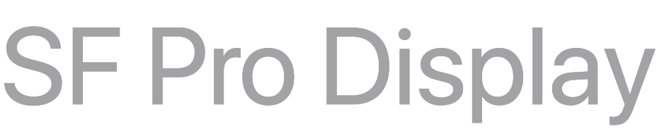 sf pro display