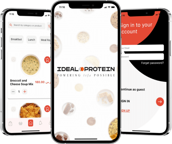 signup process screen ideal protein