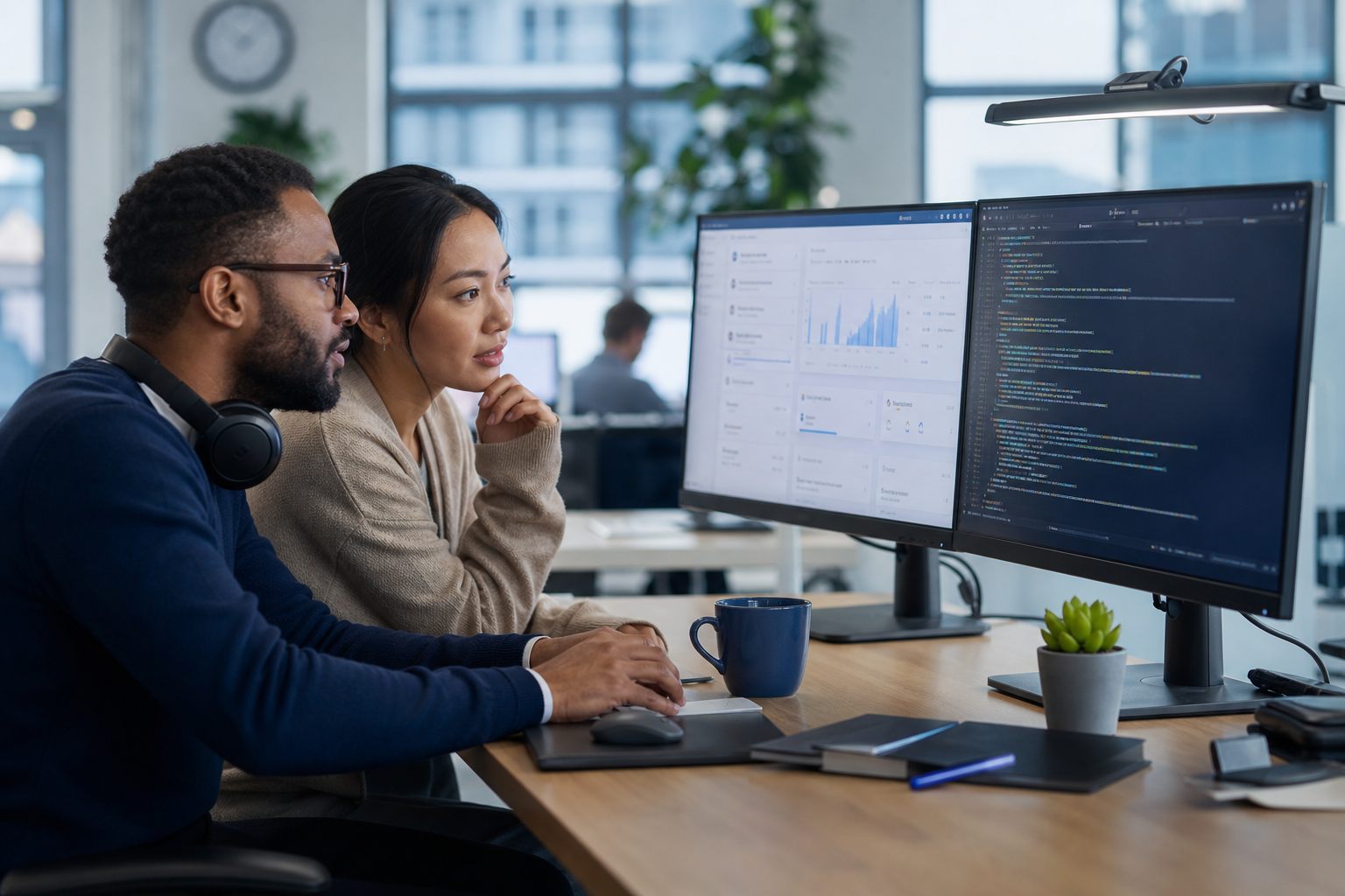 IT and delivery team collaborating