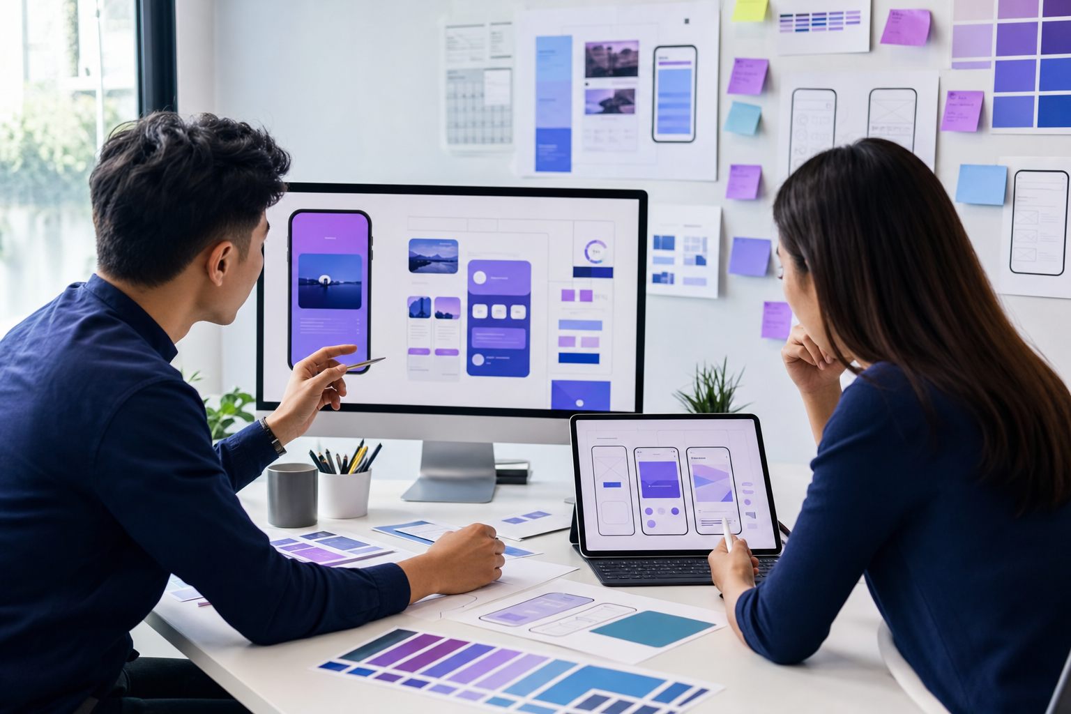 UI UX design team crafting mobile app and web interfaces At OSDY LLC